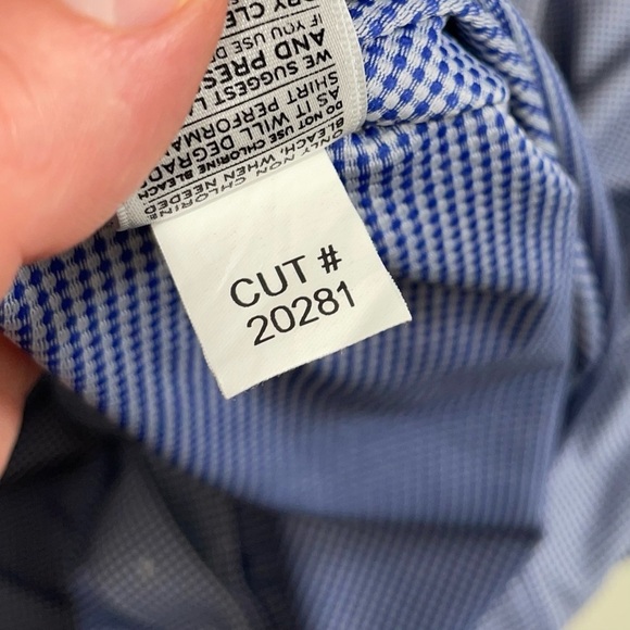 Mizzen+Main Men’s Spinnaker Performance Dress Shirt Blue Trim Fit Size XL - Picture 6 of 7